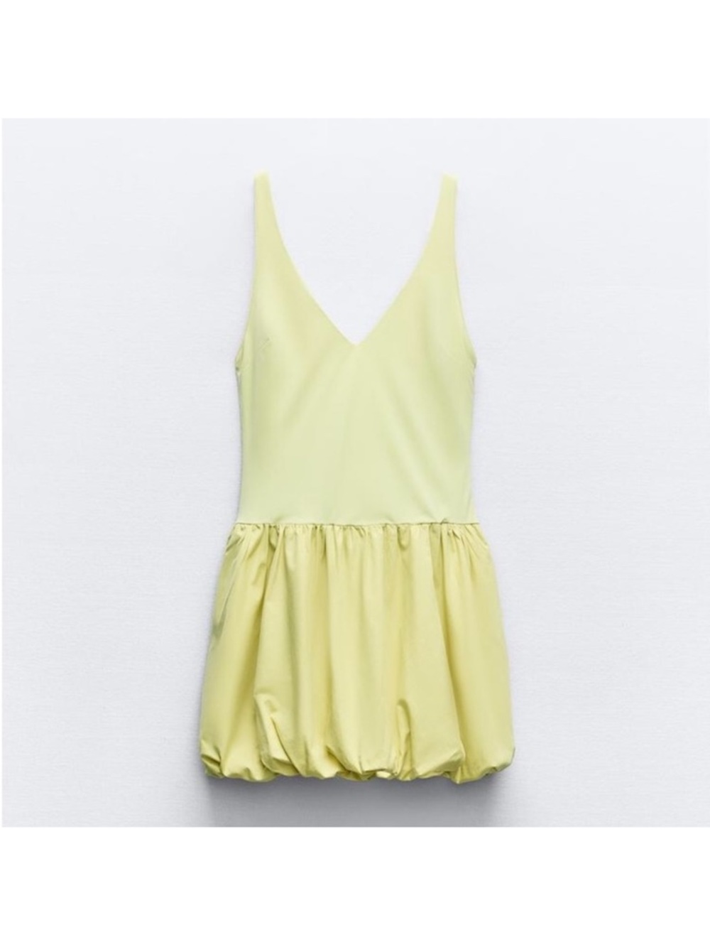 Zara Yellow Bubble Hem Dress